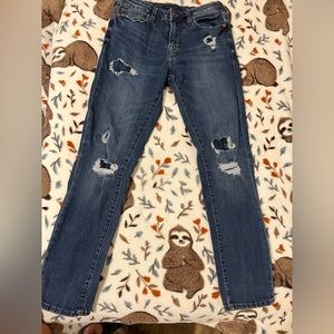 Slim blue ripped Aeropostale jeans